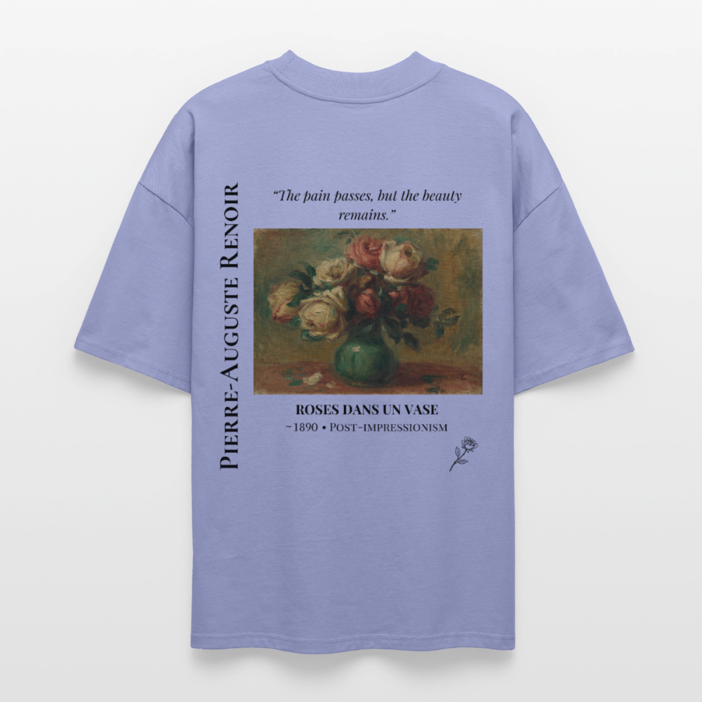 ROSES DANS UN VASE Oversized Unisex Organic T-shirt - Bright - violet