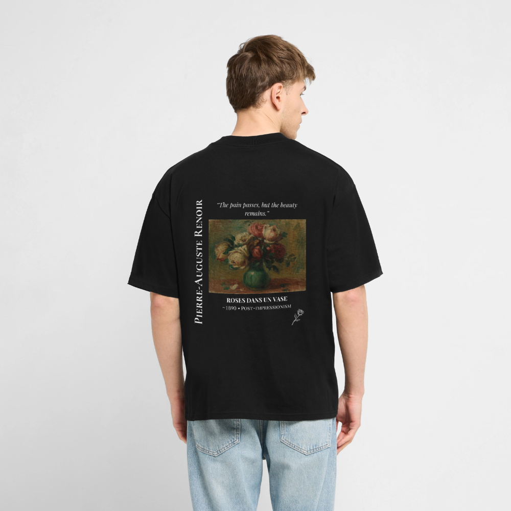ROSES DANS UN VASE Relaxed Unisex Organic T-Shirt - Dark - Schwarz