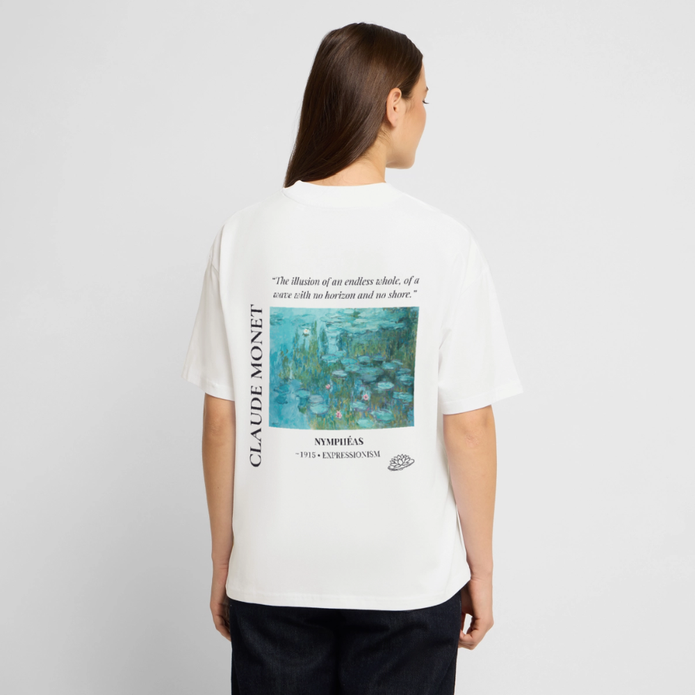 NYMPHÉAS Oversized Unisex Organic T-shirt - Bright - white