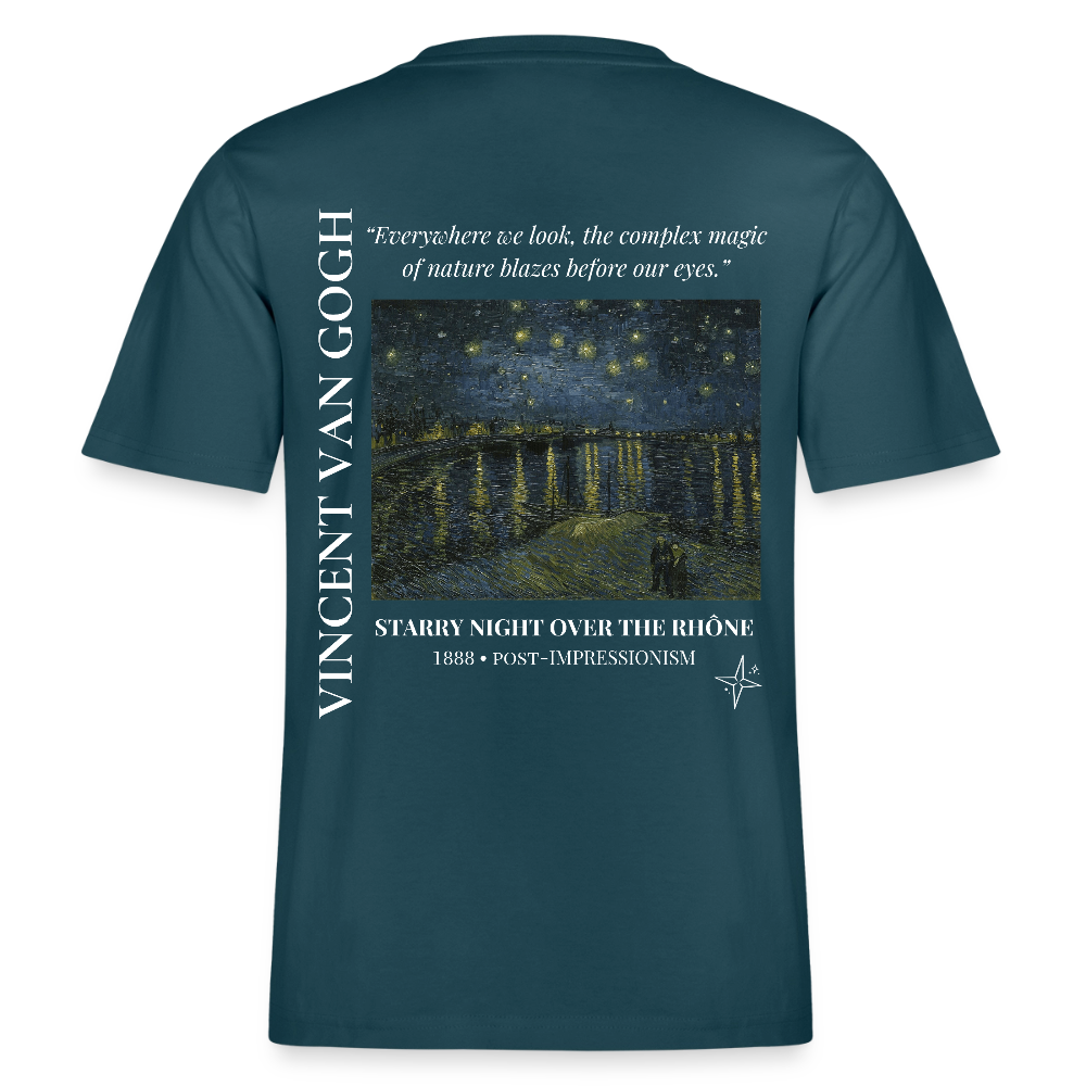 STARRY NIGHT OVER THE RHÔNE Relaxed Organic T-Shirt - Dark - Dunkles Petrol