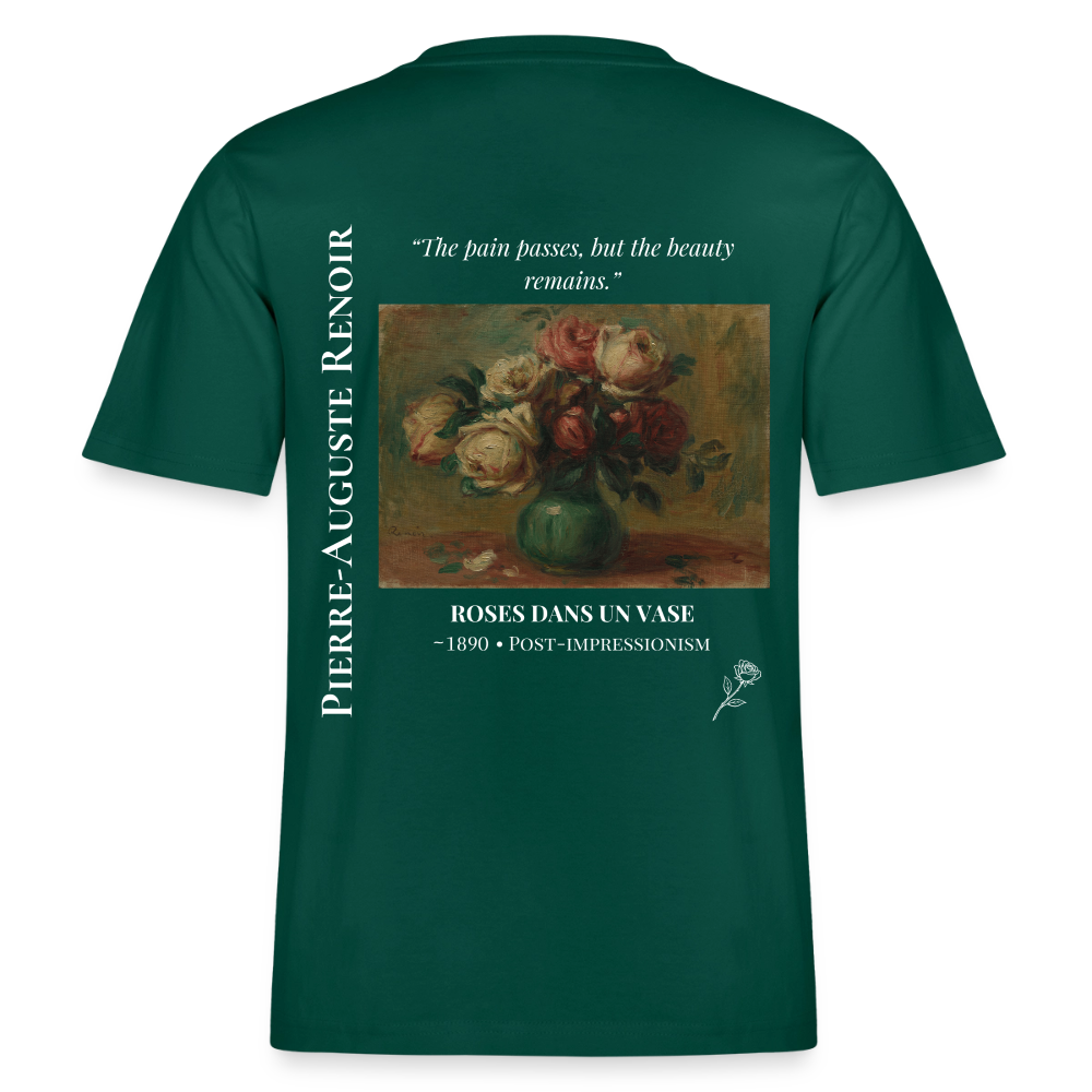 ROSES DANS UN VASE Relaxed Unisex Organic T-Shirt - Dark - Forest