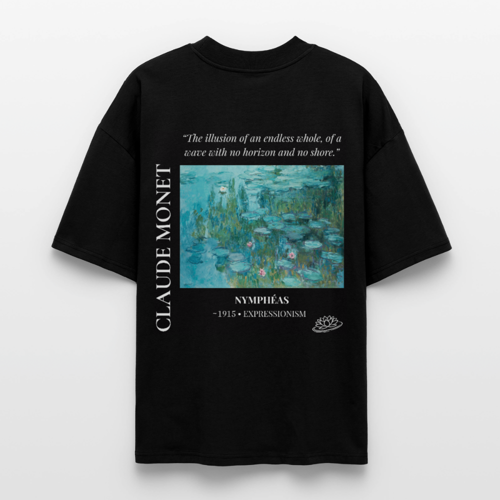 NYMPHÉAS Oversized Unisex Organic T-shirt - Dark - black