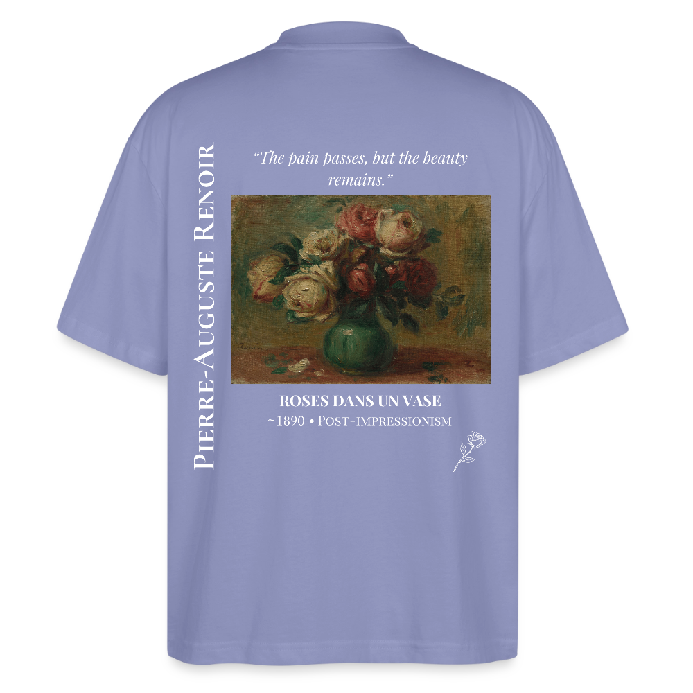 ROSES DANS UN VASE Oversized Unisex Organic T-shirt - Dark - violet
