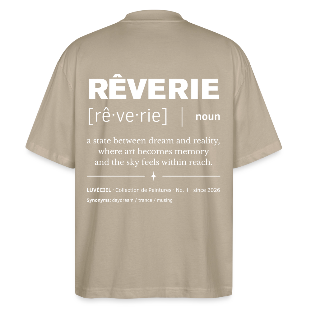 RÊVERIE Oversized Unisex Organic T-shirt - Dark - stone