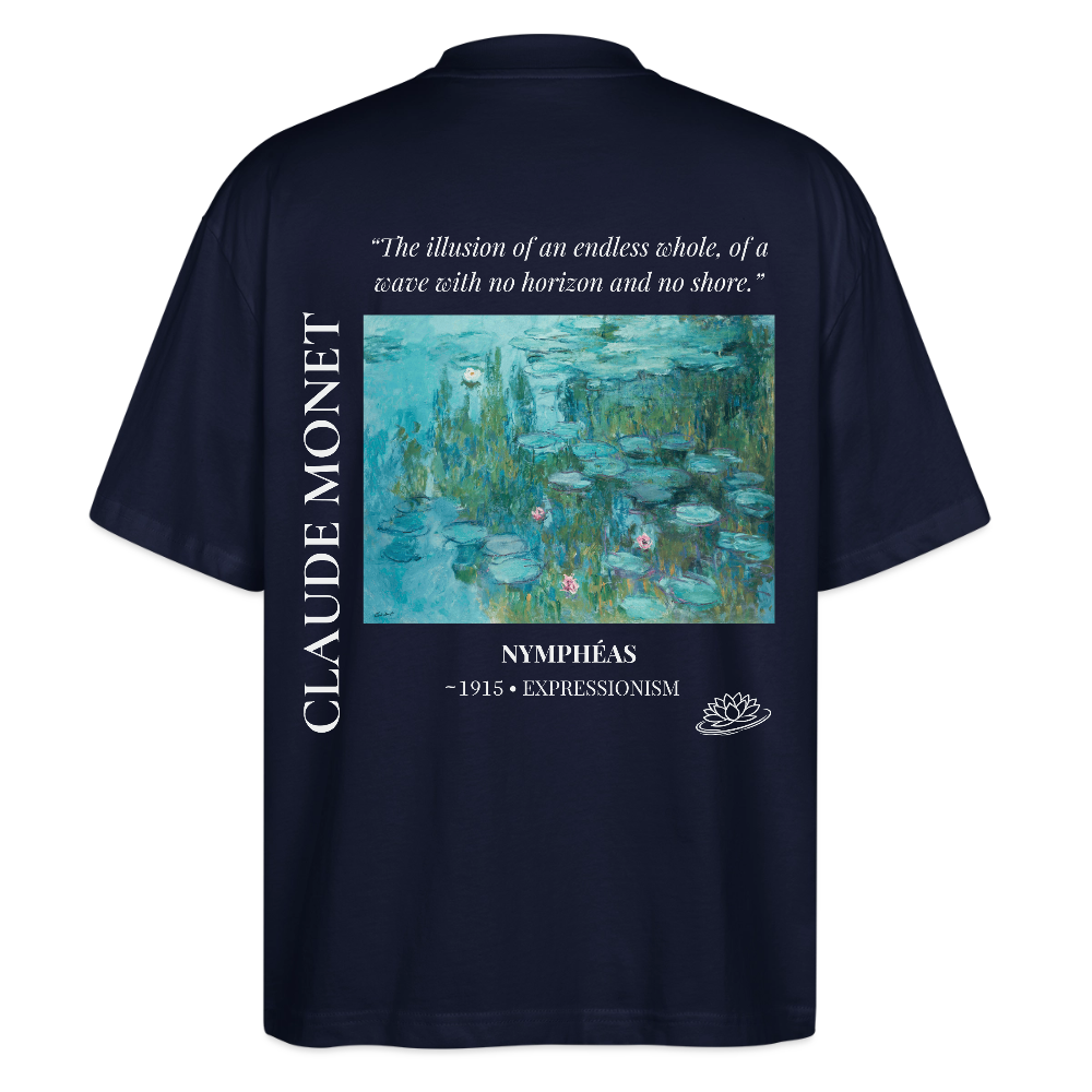 NYMPHÉAS Oversized Unisex Organic T-shirt - Dark - navy
