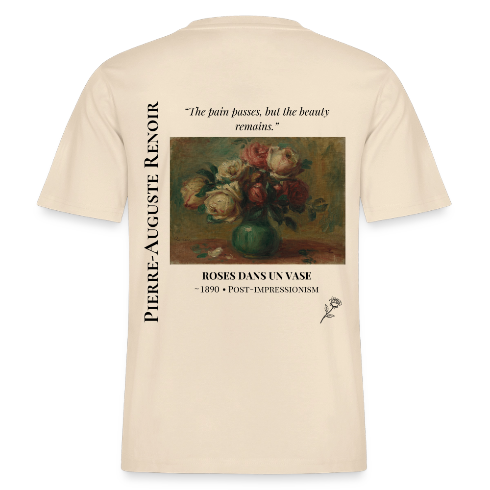 ROSES DANS UN VASE Relaxed Unisex Organic T-Shirt - Bright - Natur