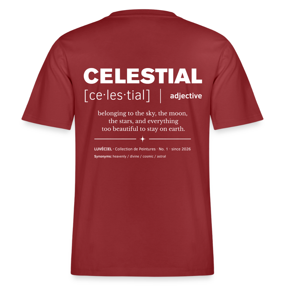 CELESTIAL Relaxed Unisex Organic T-shirt - Dark - Erdrot
