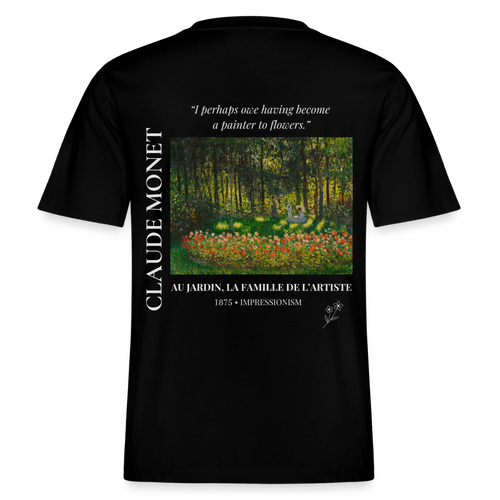 AU JARDIN, LA FAMILLE DE L’ARTISTE Relaxed Unisex Organic T-Shirt - Dark - Schwarz