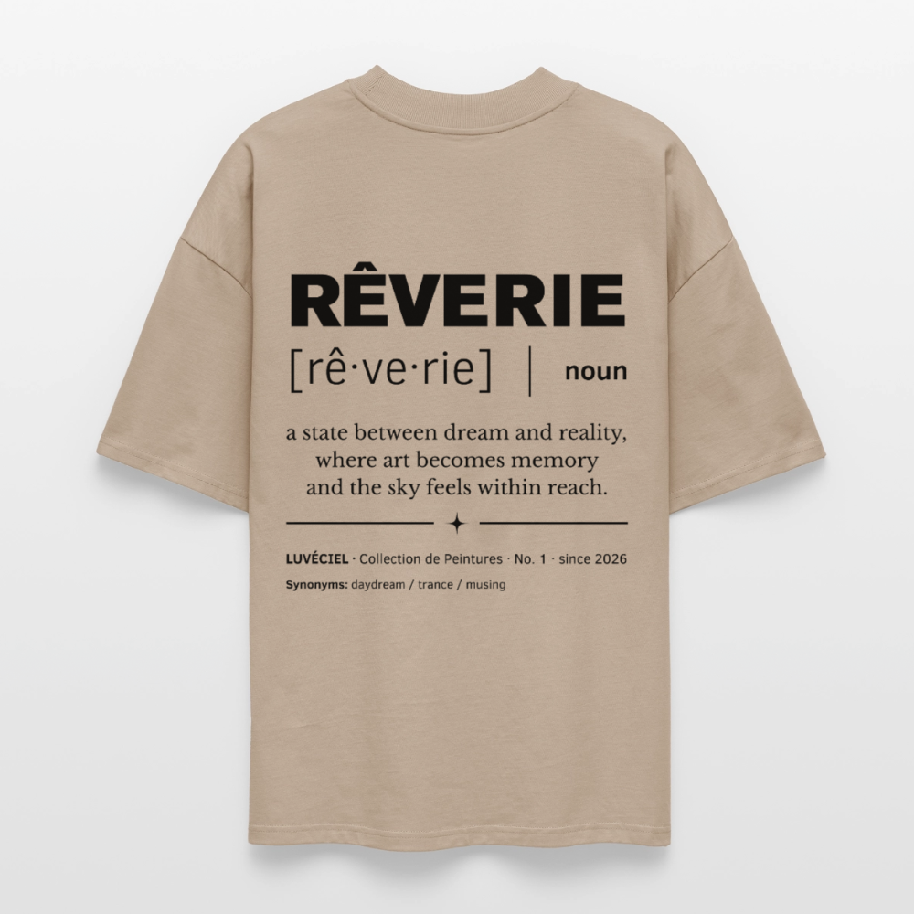 RÊVERIE Oversized Unisex Organic T-shirt - Bright - stone