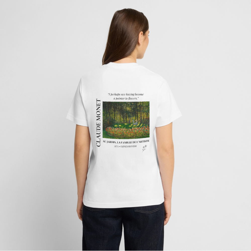 AU JARDIN, LA FAMILLE DE L’ARTISTE Relaxed Unisex Organic T-Shirt - Bright - Weiß