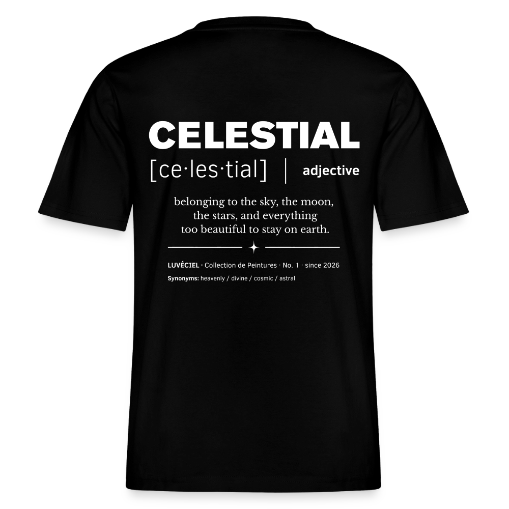 CELESTIAL Relaxed Unisex Organic T-shirt - Dark - Schwarz