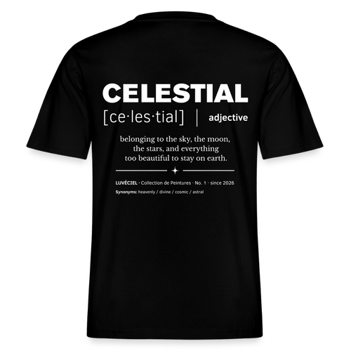 CELESTIAL Relaxed Unisex Organic T-shirt - Dark - Schwarz