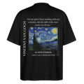 LA NUIT ÉTOILÉE Oversized Unisex Organic T-shirt - Dark - black