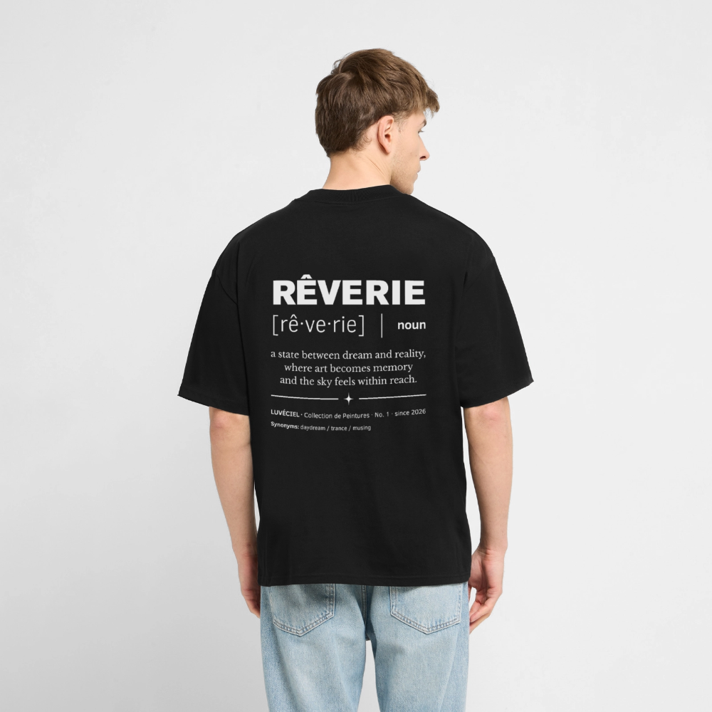 RÊVERIE Relaxed Unisex Organic T-Shirt - Dark - Schwarz