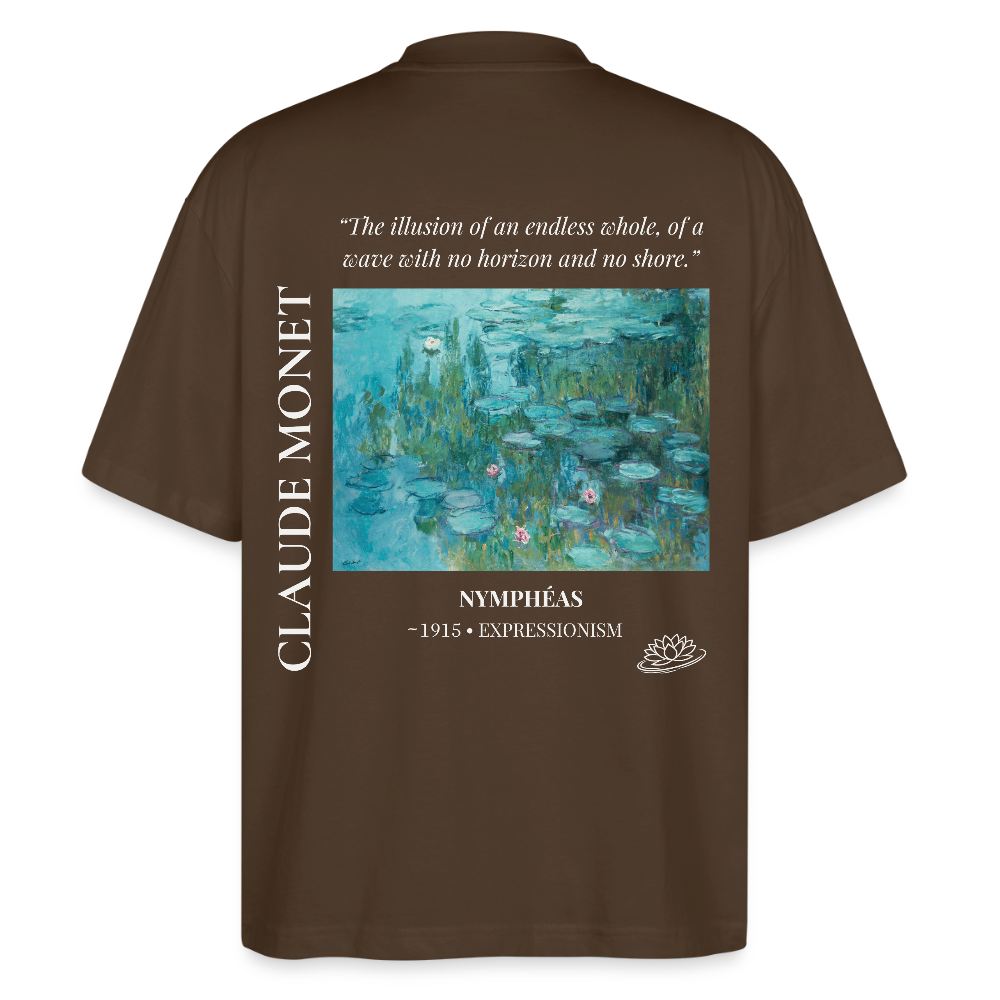 NYMPHÉAS Oversized Unisex Organic T-shirt - Dark - mocha