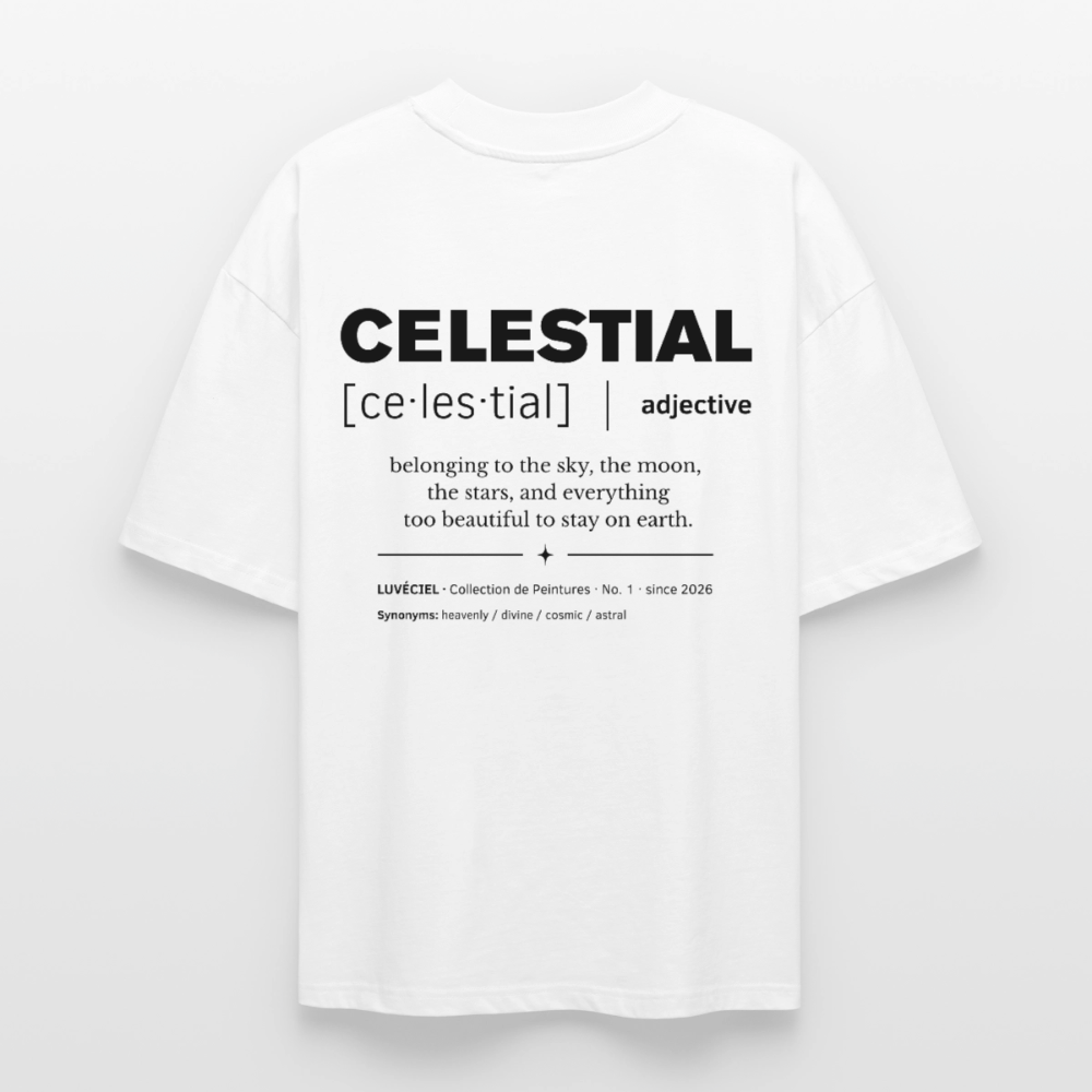 CELESTIAL Oversized Unisex Organic T-shirt - Bright - white