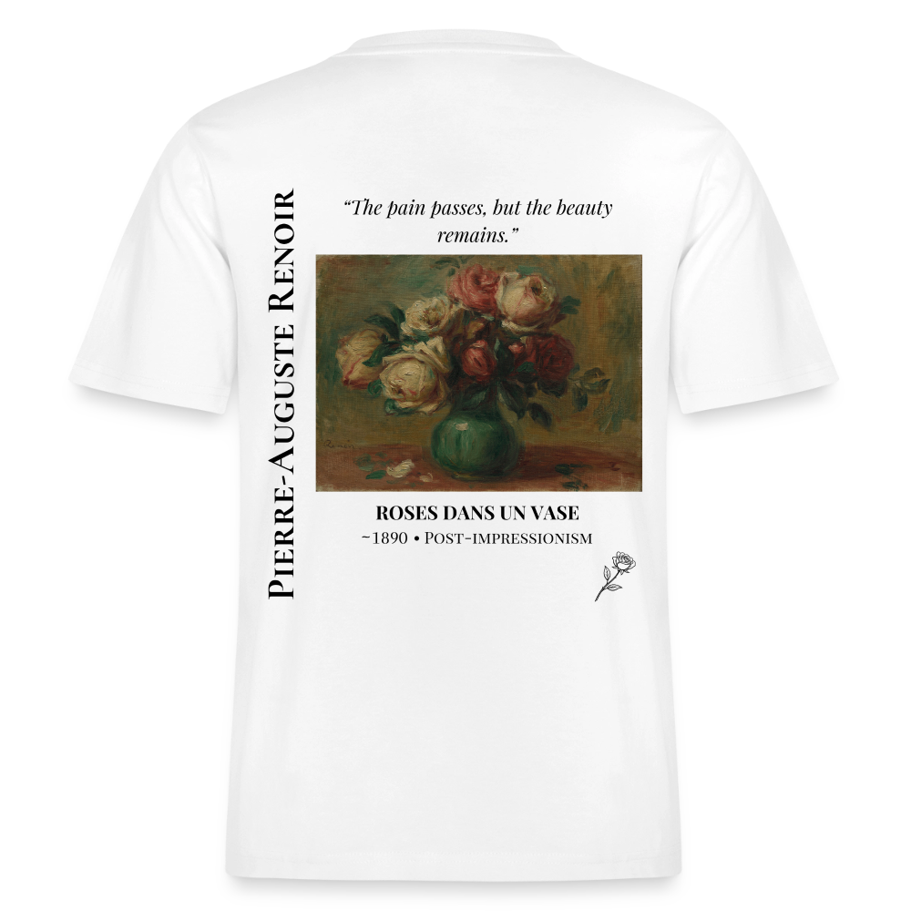 ROSES DANS UN VASE Relaxed Unisex Organic T-Shirt - Bright - Weiß