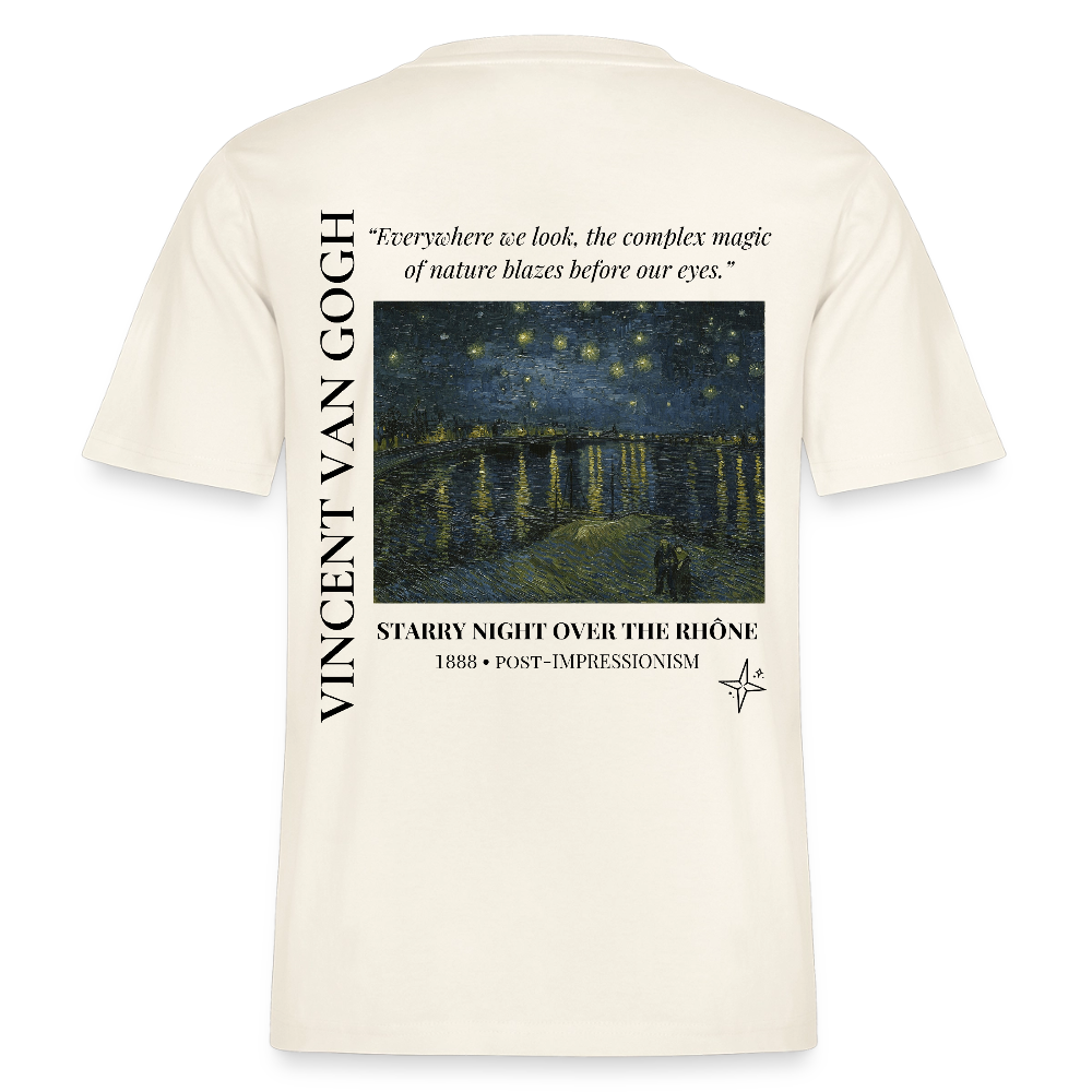 STARRY NIGHT OVER THE RHÔNE Relaxed Organic T-Shirt - Bright - Naturweiß 