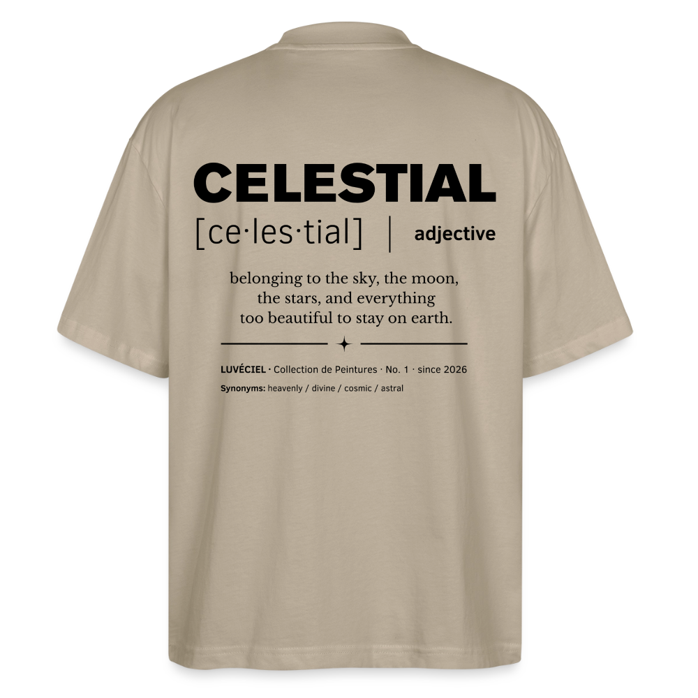 CELESTIAL Oversized Unisex Organic T-shirt - Bright - stone