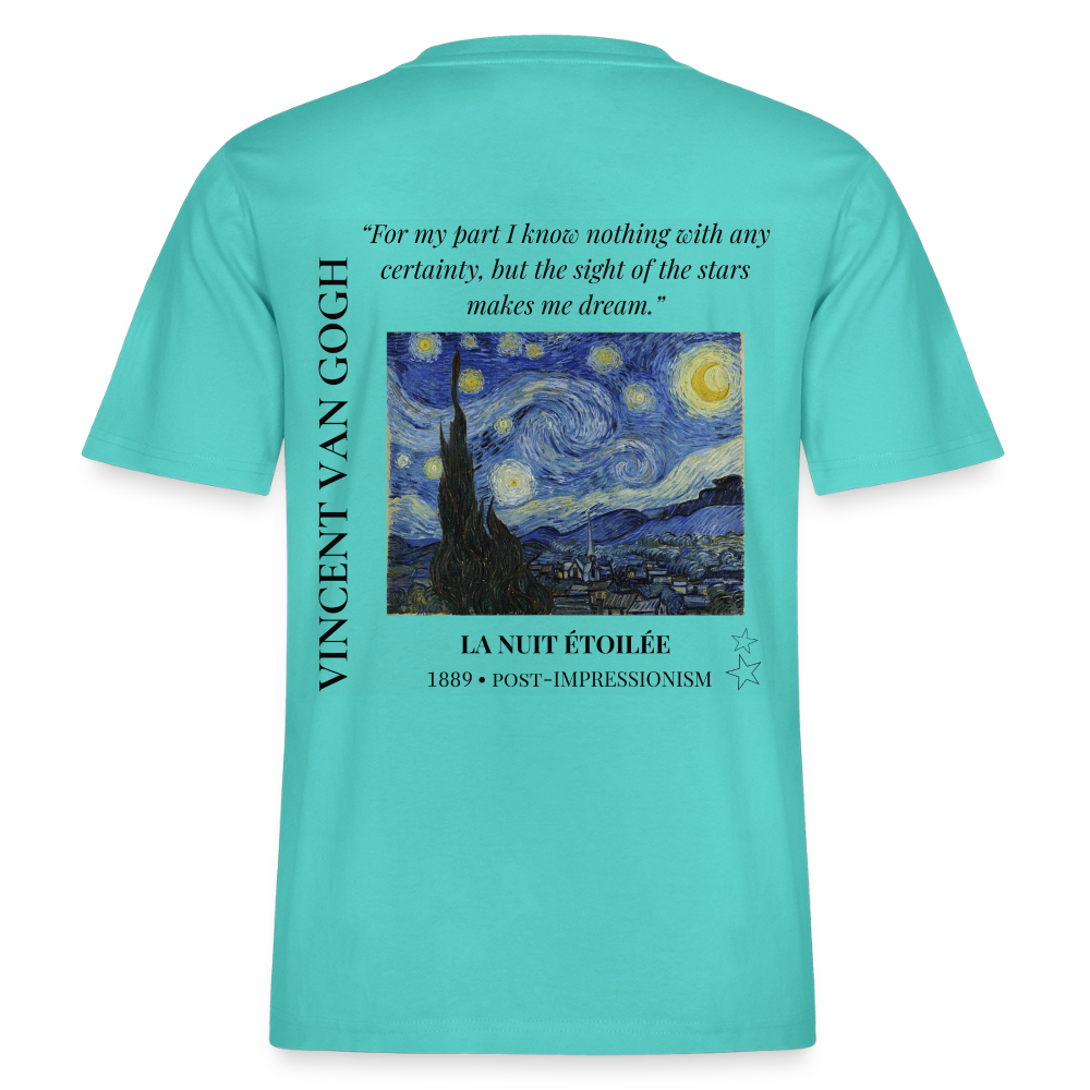 LA NUIT ÉTOILÉE Relaxed Unisex Organic T-Shirt - Bright - Poolblau