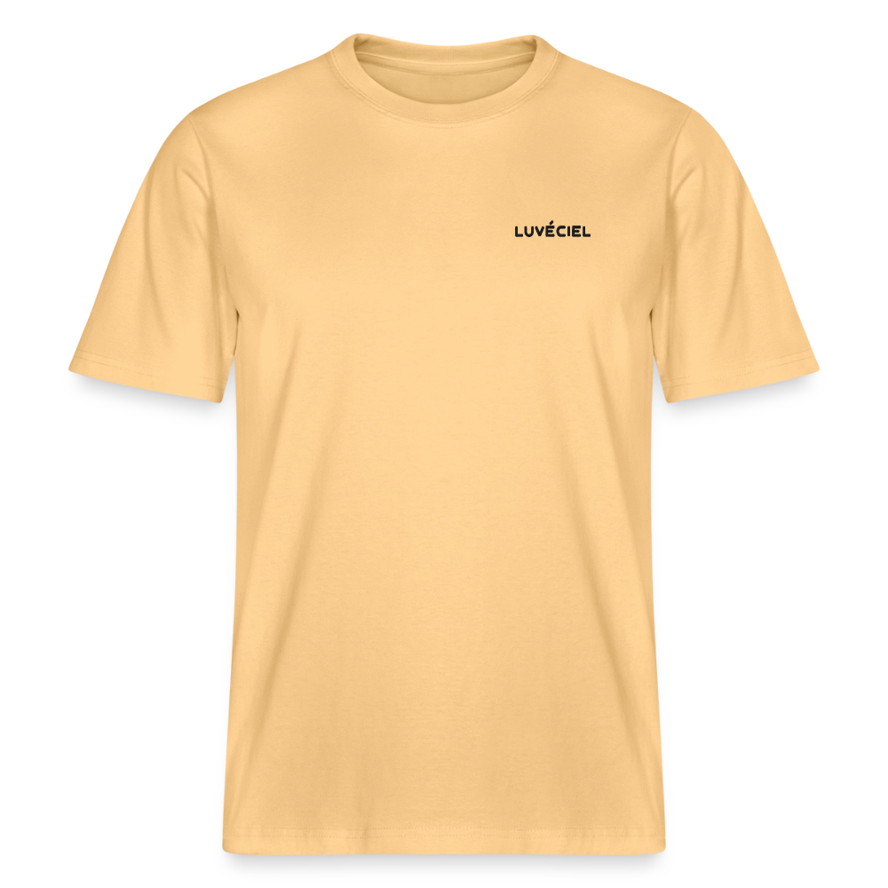 AU JARDIN, LA FAMILLE DE L’ARTISTE Relaxed Unisex Organic T-Shirt - Bright - Hellgelb