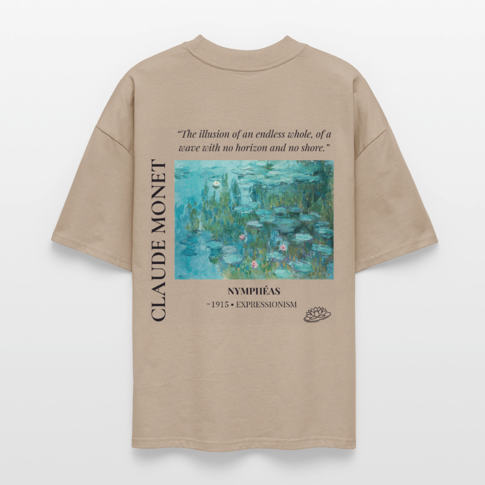 NYMPHÉAS Oversized Unisex Organic T-shirt - Bright - stone
