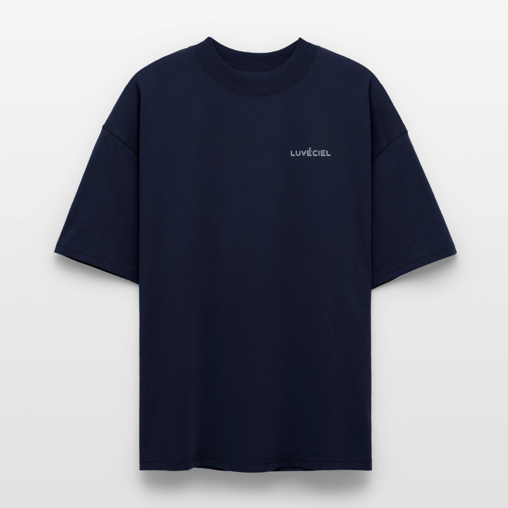 AU JARDIN, LA FAMILLE DE L’ARTISTE Oversized Unisex Organic T-shirt - Dark - Navy