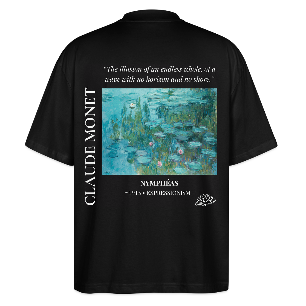 NYMPHÉAS Oversized Unisex Organic T-shirt - Dark - black