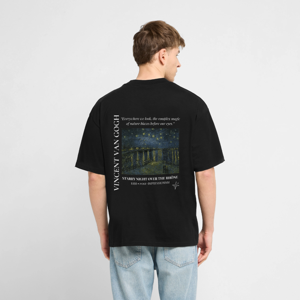 STARRY NIGHT OVER THE RHÔNE Relaxed Organic T-Shirt - Dark - Schwarz