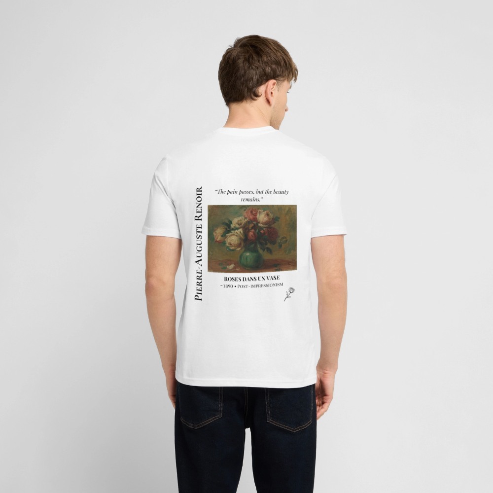 ROSES DANS UN VASE Relaxed Unisex Organic T-Shirt - Bright - Weiß