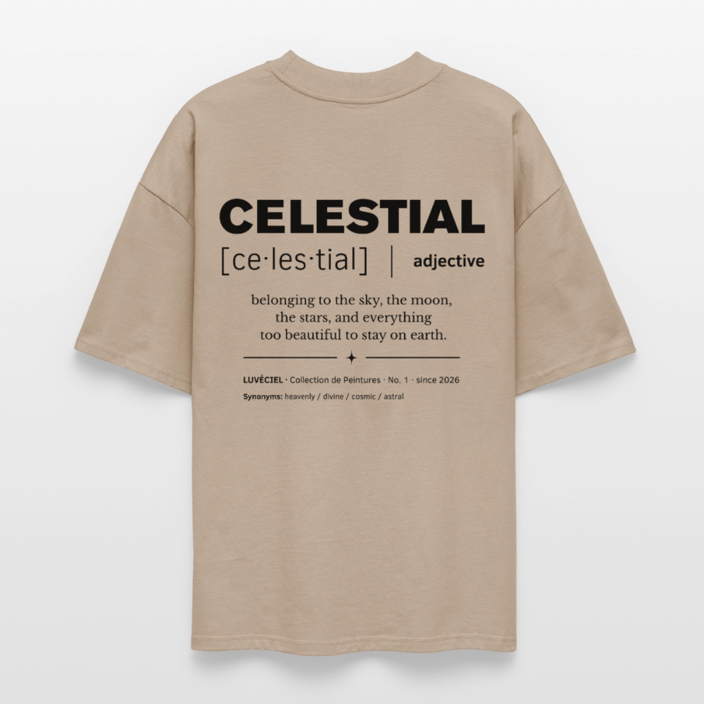 CELESTIAL Oversized Unisex Organic T-shirt - Bright - stone