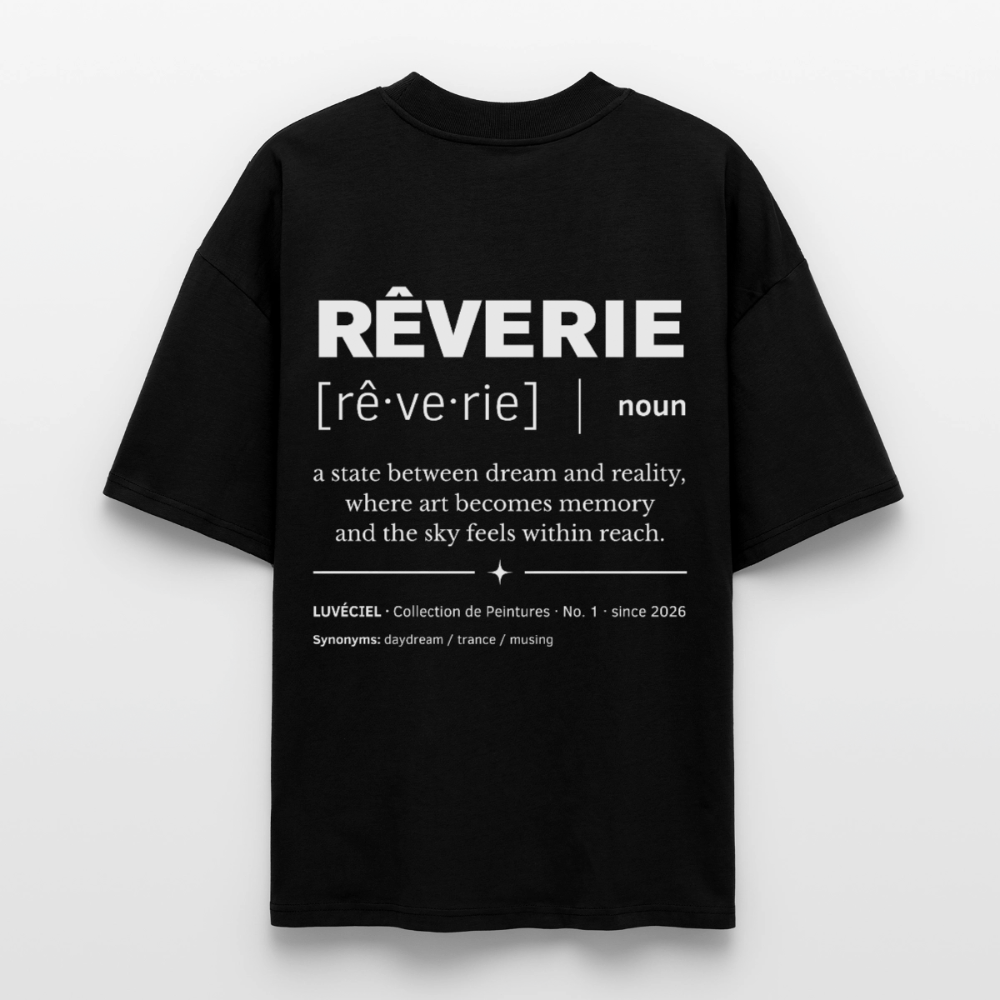 RÊVERIE Oversized Unisex Organic T-shirt - Dark - black