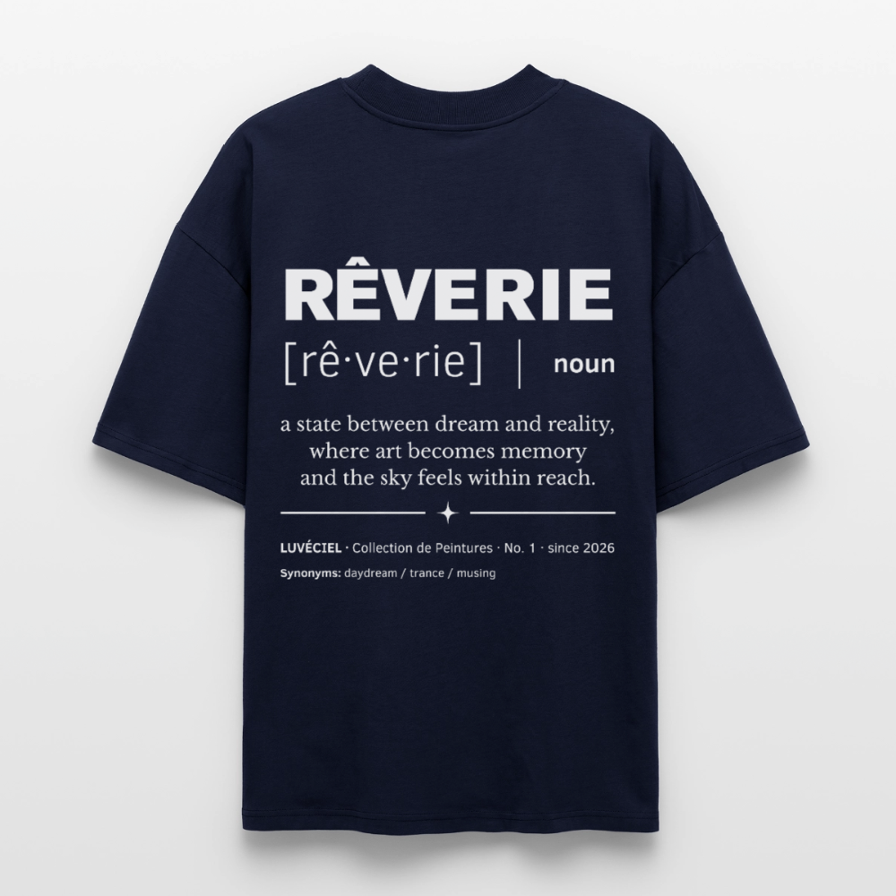 RÊVERIE Oversized Unisex Organic T-shirt - Dark - navy