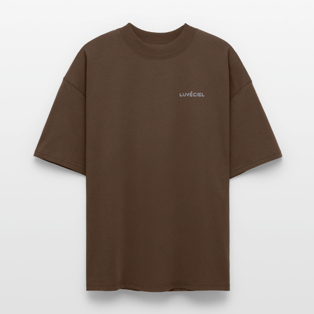 AU JARDIN, LA FAMILLE DE L’ARTISTE Oversized Unisex Organic T-shirt - Dark - Dunkelbraun