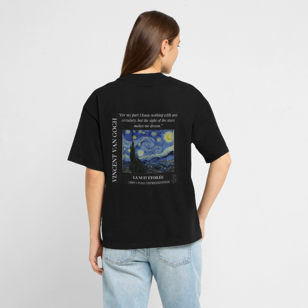 LA NUIT ÉTOILÉE Relaxed Unisex Organic T-Shirt - Dark - Schwarz