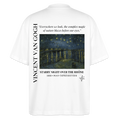 STARRY NIGHT OVER THE RHONE Oversized Unisex Organic T-shirt - Bright - white