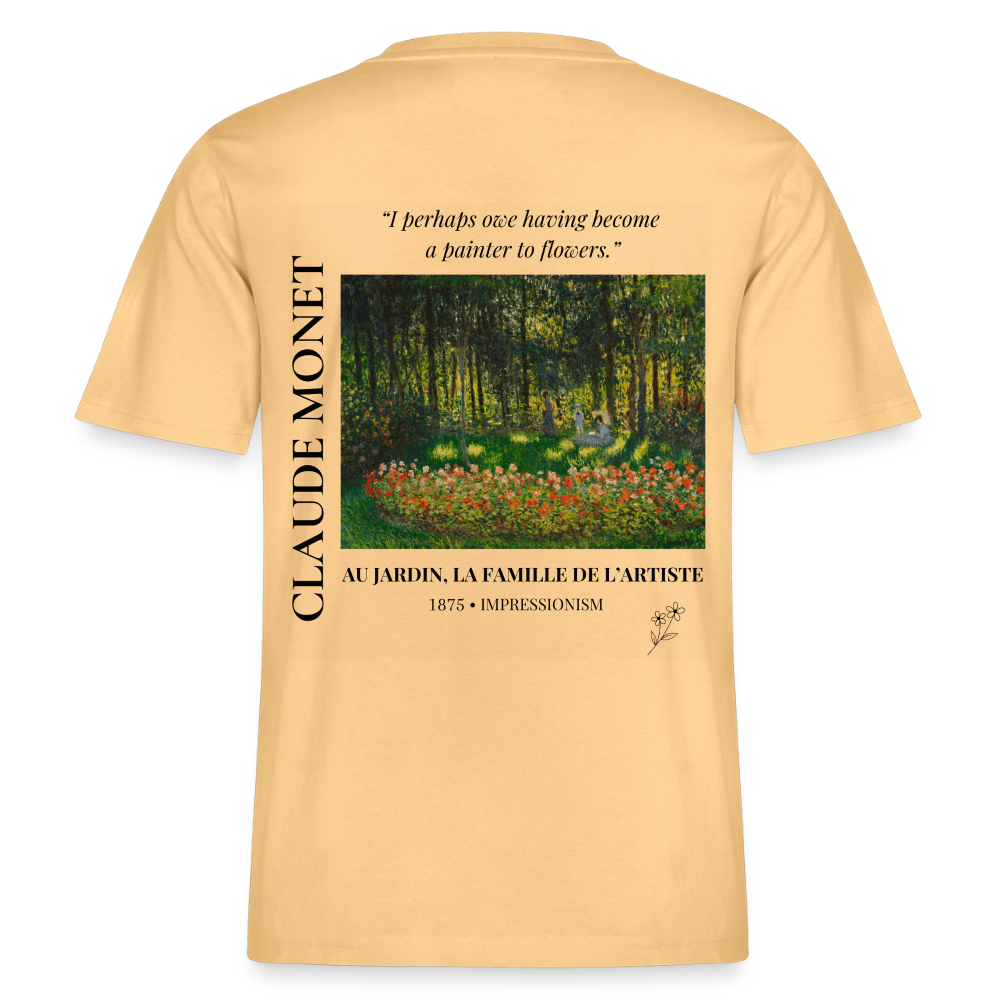 AU JARDIN, LA FAMILLE DE L’ARTISTE Relaxed Unisex Organic T-Shirt - Bright - Hellgelb