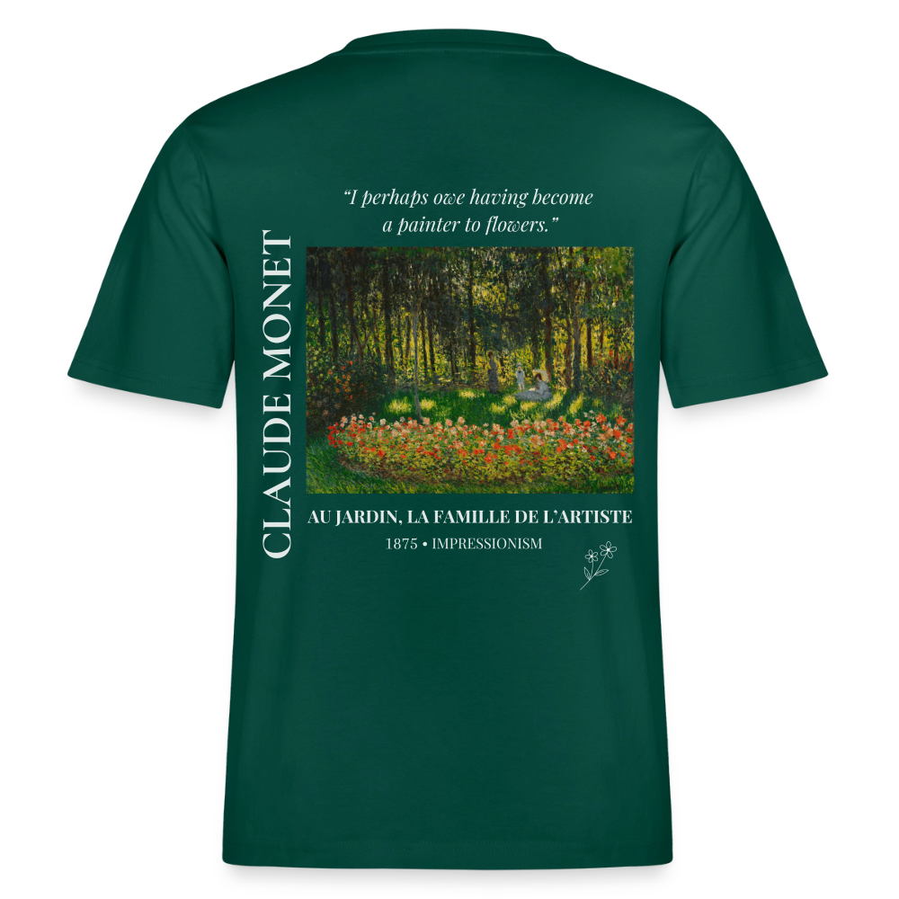 AU JARDIN, LA FAMILLE DE L’ARTISTE Relaxed Unisex Organic T-Shirt - Dark - Forest