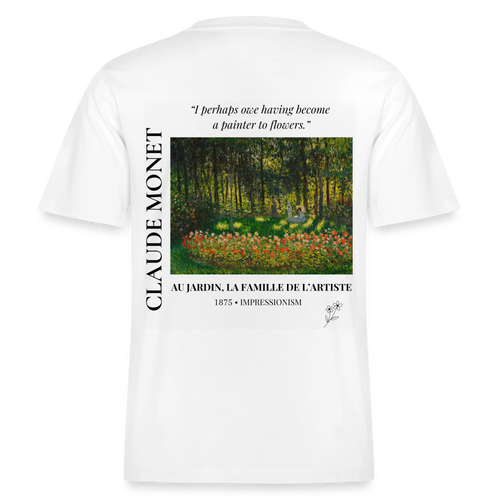 AU JARDIN, LA FAMILLE DE L’ARTISTE Relaxed Unisex Organic T-Shirt - Bright - Weiß