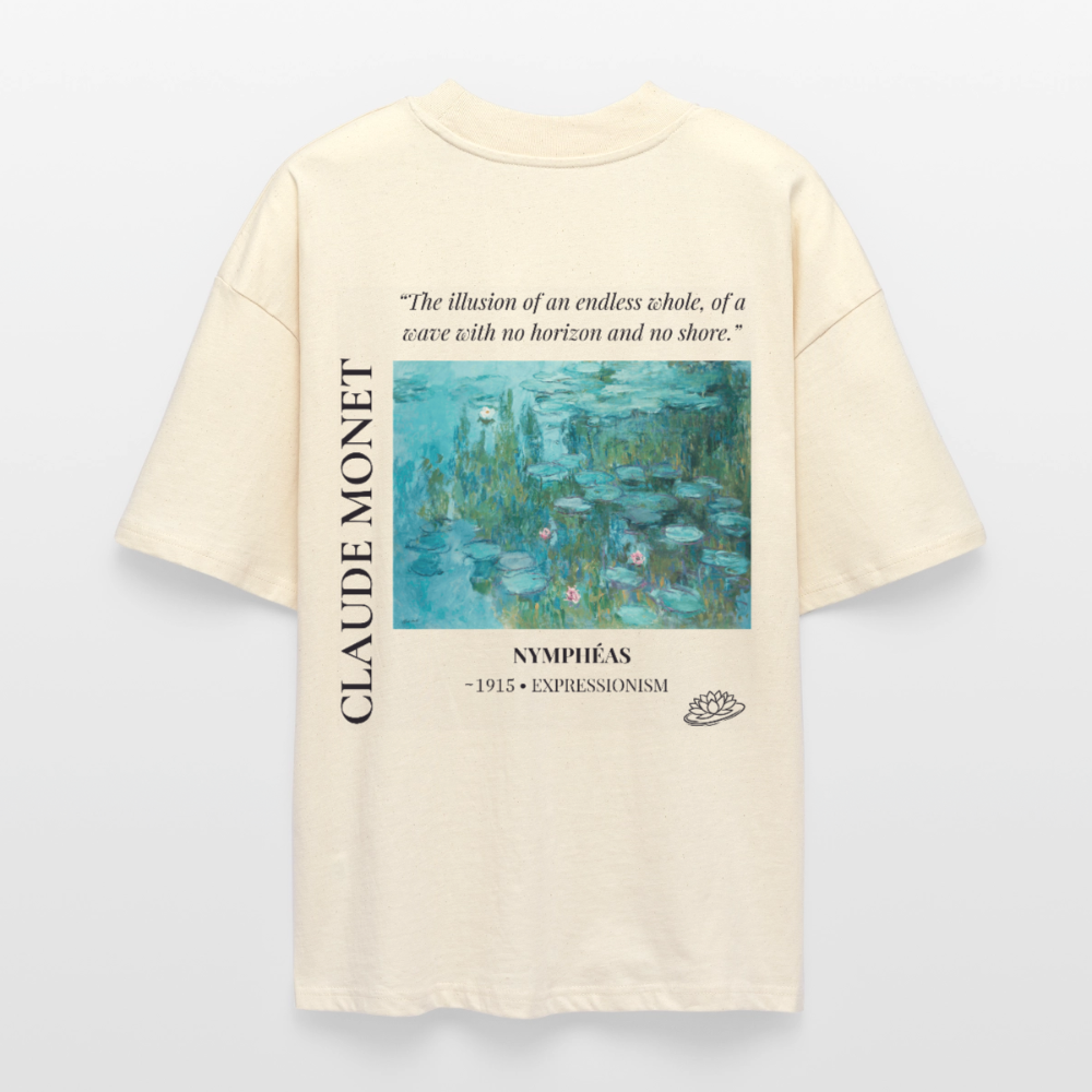 NYMPHÉAS Oversized Unisex Organic T-shirt - Bright - soft Ecru