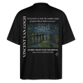 STARRY NIGHT OVER THE RHÔNE Oversized Unisex Organic T-shirt - Dark - black