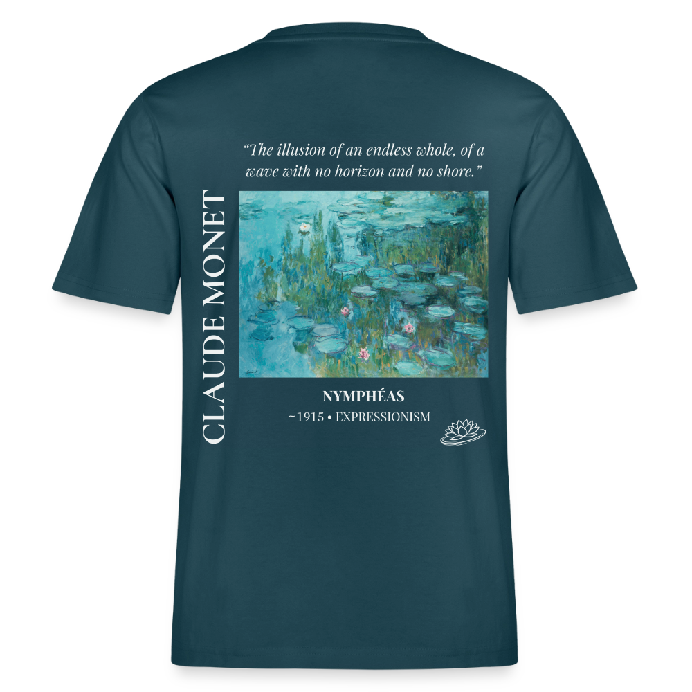 NYMPHÉAS Relaxed Unisex Organic T-Shirt - Dark - Dunkles Petrol