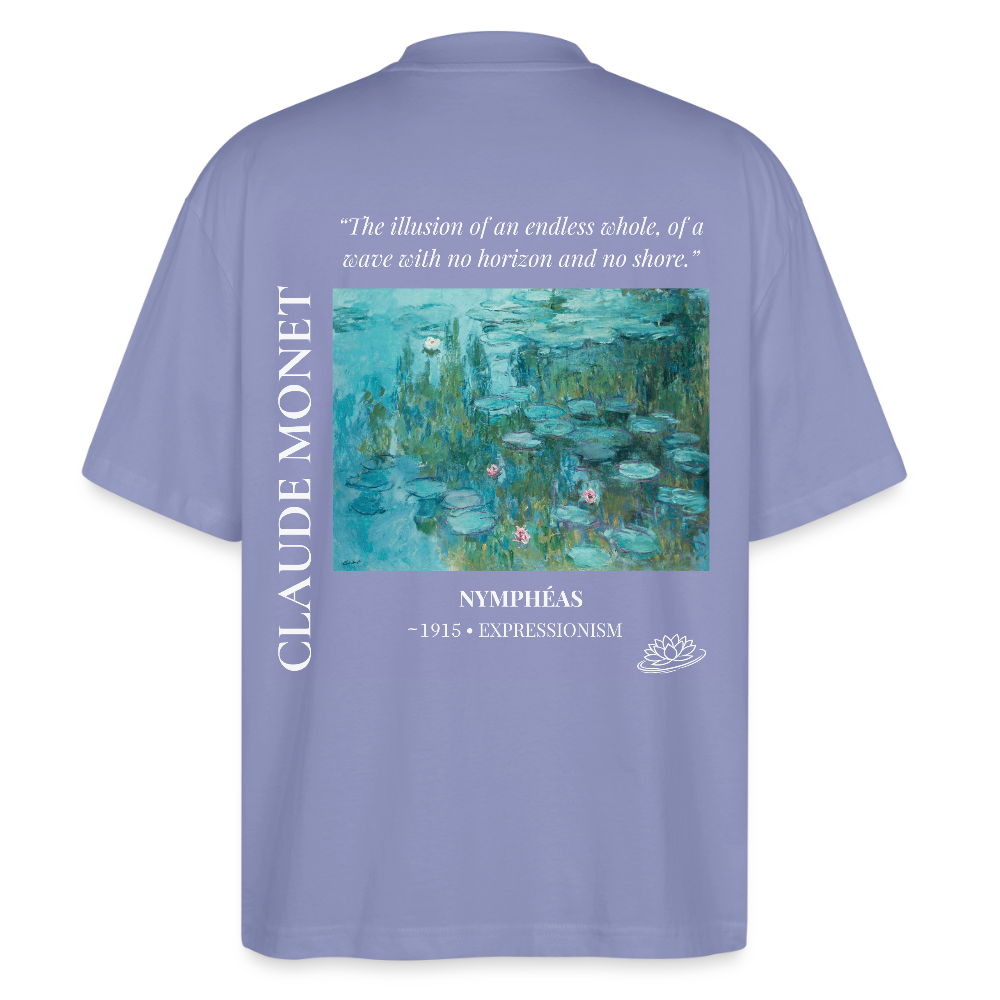 NYMPHÉAS Oversized Unisex Organic T-shirt - Dark - violet