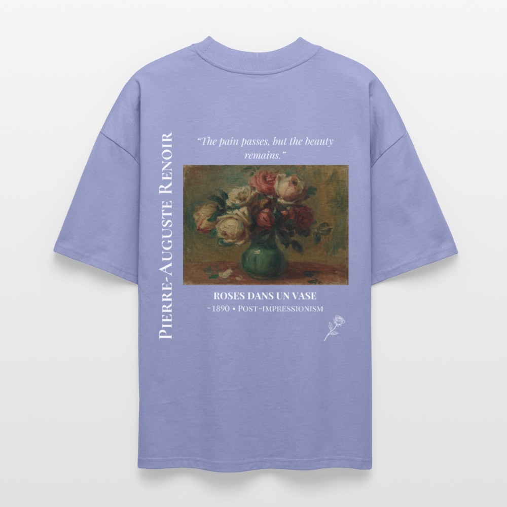 ROSES DANS UN VASE Oversized Unisex Organic T-shirt - Dark - violet