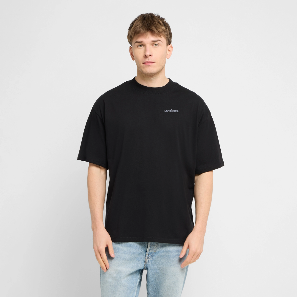 AU JARDIN, LA FAMILLE DE L’ARTISTE Oversized Unisex Organic T-shirt - Dark - Schwarz