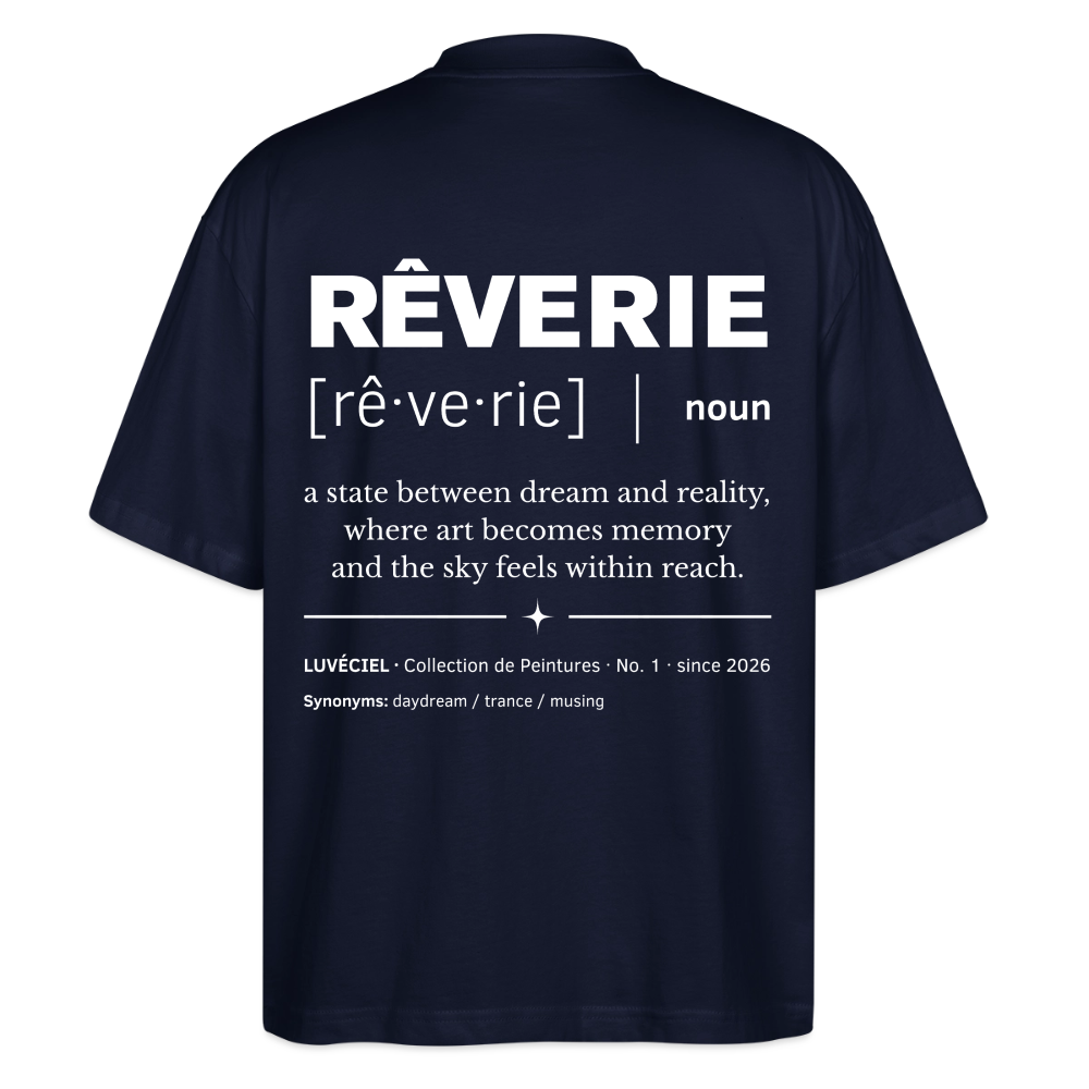 RÊVERIE Oversized Unisex Organic T-shirt - Dark - navy