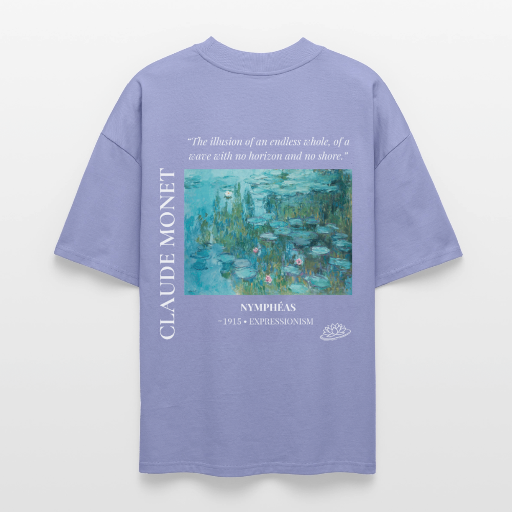 NYMPHÉAS Oversized Unisex Organic T-shirt - Dark - violet