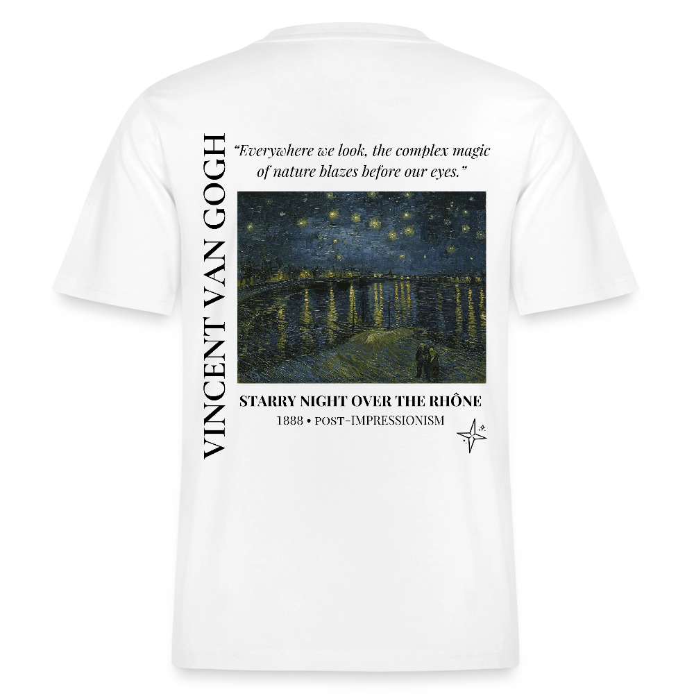 STARRY NIGHT OVER THE RHÔNE Relaxed Organic T-Shirt - Bright - Weiß
