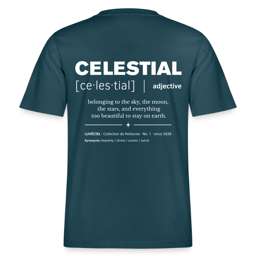 CELESTIAL Relaxed Unisex Organic T-shirt - Dark - Dunkles Petrol