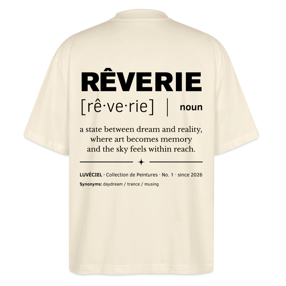 RÊVERIE Oversized Unisex Organic T-shirt - Bright - soft Ecru